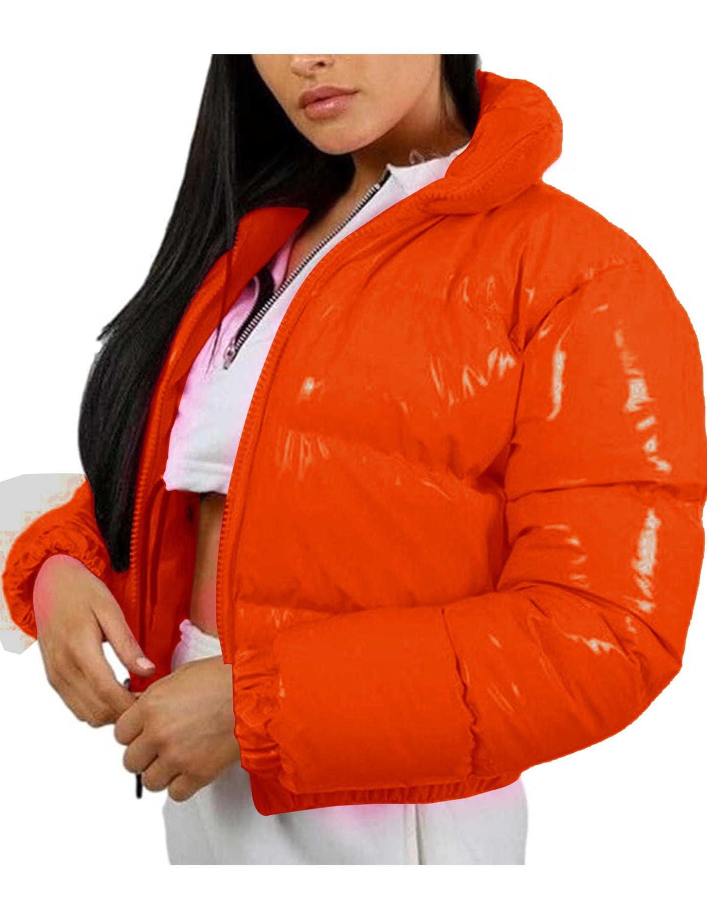 Amebelle Trendy Stand Collar Quilted Winter Jacket