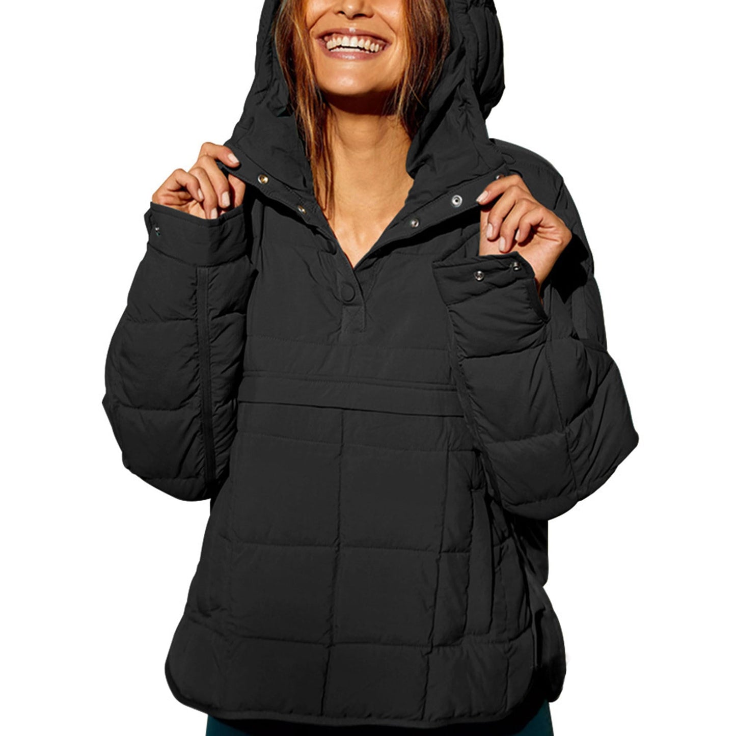 Amebelle Quilted Lightweight Puffer Hoodie