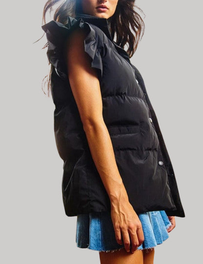 Daacee Ruffled Puffer Vest