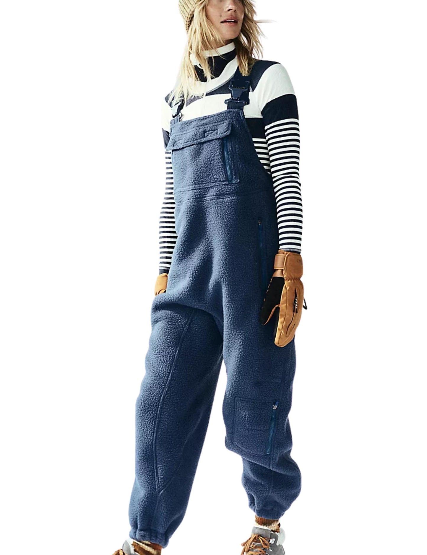 SeekMe Overall Fleece Jumpsuit