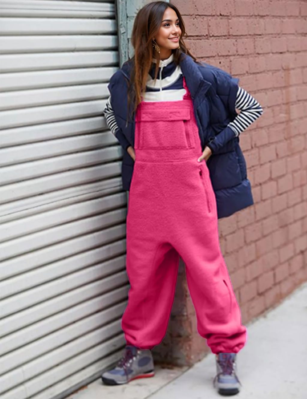 SeekMe Overall Fleece Jumpsuit