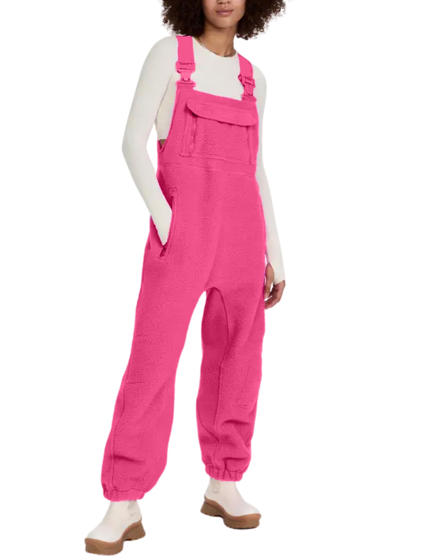 SeekMe Overall Fleece Jumpsuit