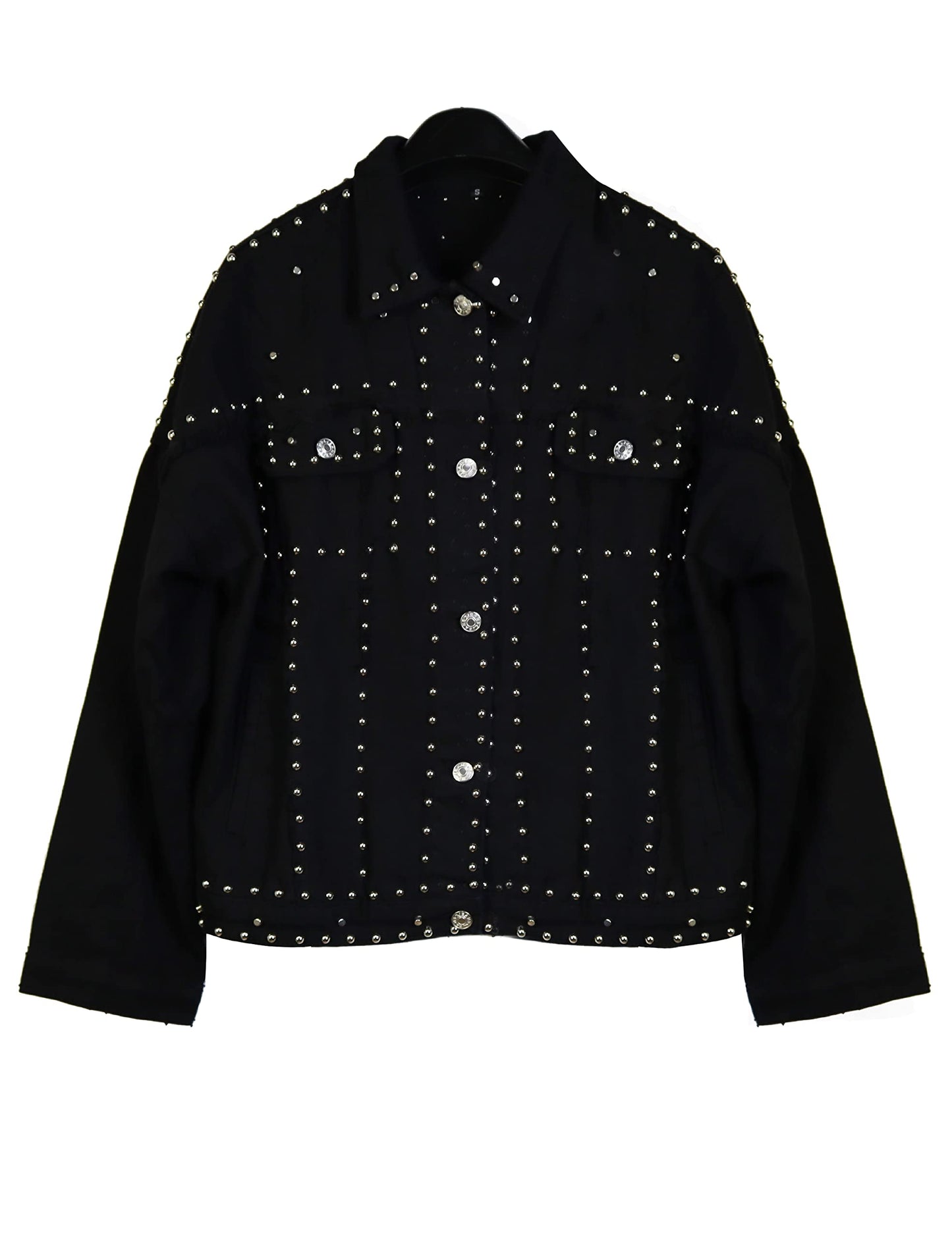 Omoone Rivet Studded Denim Jacket