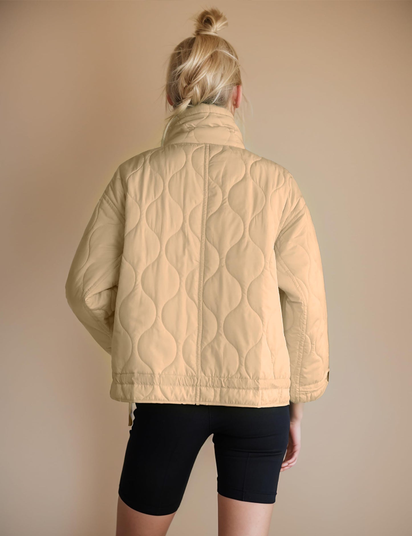 Omoone Stand Collar Quilted Winter Puffer Coat
