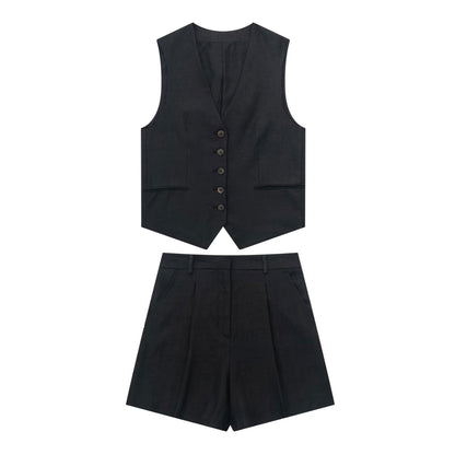 Omoone Ladies 2 Pieces Vest Shorts Set