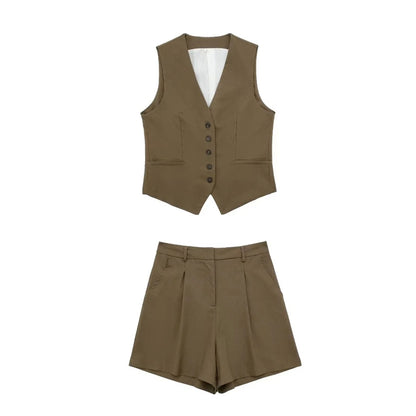 Omoone Ladies 2 Pieces Vest Shorts Set