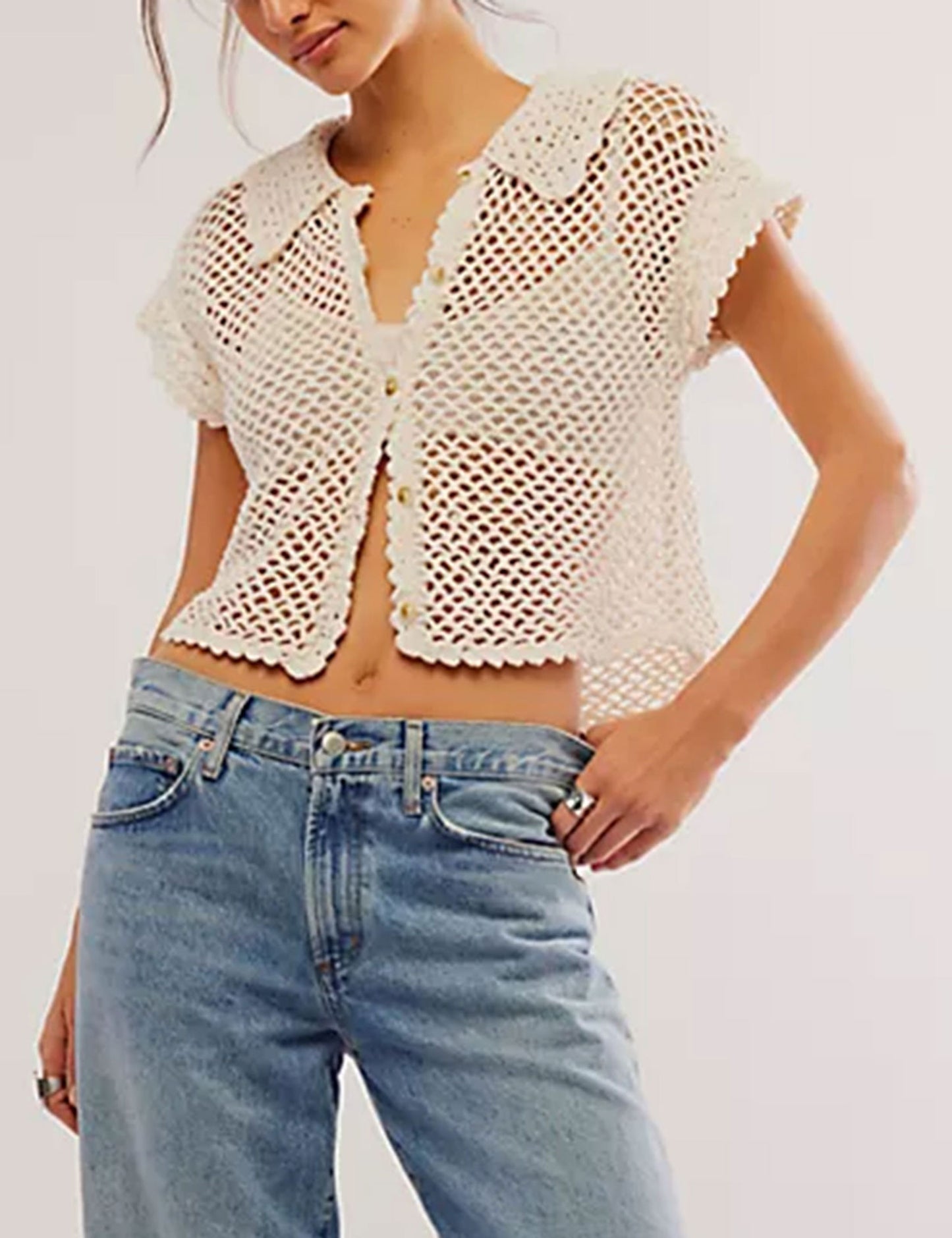 Omoone Ladies Crochet Top